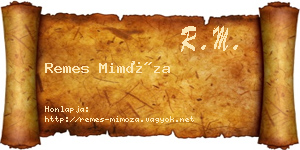 Remes Mimóza névjegykártya